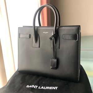 Saint Laurent Small Sac De Jour Bicolor Leather